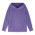 thumbnail image 6 of Bnwani Hoodies for Girls Long Sleeve Crop Fleece Sweatshirt Plain Pullover, 6 of 9