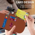 thumbnail image 4 of for iPhone 7/8/SE 2020/SE 2022 Crossbody Case with Card Holder for Women,360°Rotating Ring Kickstand,Magnetic Clasp, 3 Card Slots,Flip PU Leather Girl's Phone Wallet Casas for Ladies(Brown), 4 of 17