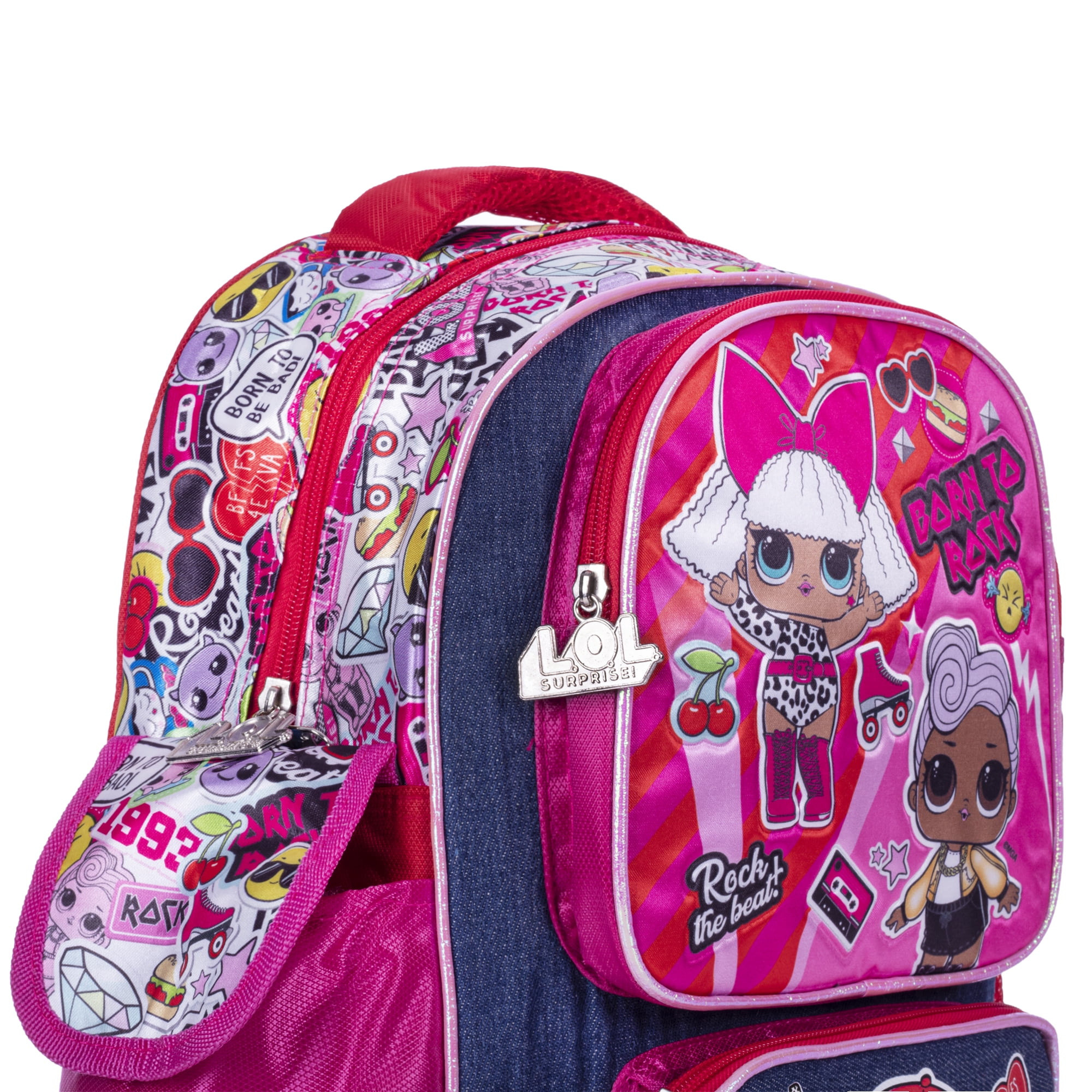Mochila Lol Surpise Born To Rock Color Rosa Diseño De La Tela Liso