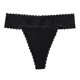 thumbnail image 4 of Gibobby Pantaletas para mujer Ropa interior de empalme de encaje para niñas Sexy sin costuras de tiro bajo de algodón pantalones deportivos de Tanga para mujer(Negro,M), 4 of 5