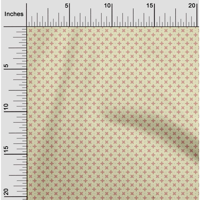 oneOone Cotton Poplin Fabric Square Geometric Fabric Prints By Yard 56 Inches Wide