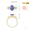 thumbnail image 4 of ANGARA Natural Vintage Style Oval 1.9 ct Tanzanite Ring with Diamonds in 14K Yellow Gold for Women (Size-9x7mm) | December Birthstone, Anniversary, Jewelry Gift for Women | Natural Tanzanite Ring, 4 of 9