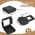 thumbnail image 2 of 60 Piezas de Cajas de Jabón de Kraft, Cajas Mini de Kraft de 4.1 x 4.1 x 1.2 Pulgadas con Ventana Transparente para Empaque de Golosinas de Fiesta (Negro), 2 of 7
