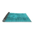 thumbnail image 2 of Ahgly Company Indoor Round Abstract Light Blue Modern Area Rugs, 7' Round, 2 of 4