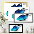 thumbnail image 4 of Designart 'Close Up Of Vibrant Blue Butterfly On White' Modern Framed Art Print, 4 of 4