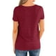 thumbnail image 4 of Minnieouse Amart Camiseta de verano de manga corta de algodón con cuello en V para mujer Prendas para la parte del cuerpo Vino rojo XXL, 4 of 5