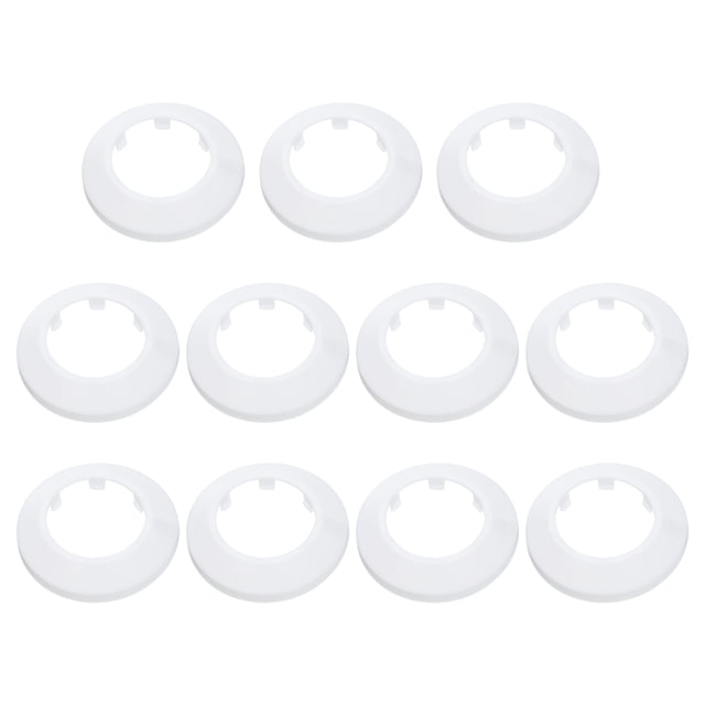 11PCS Pipe Cover Decor 2in/50mm Flange Pipe Cover Decor PP Plastic, White