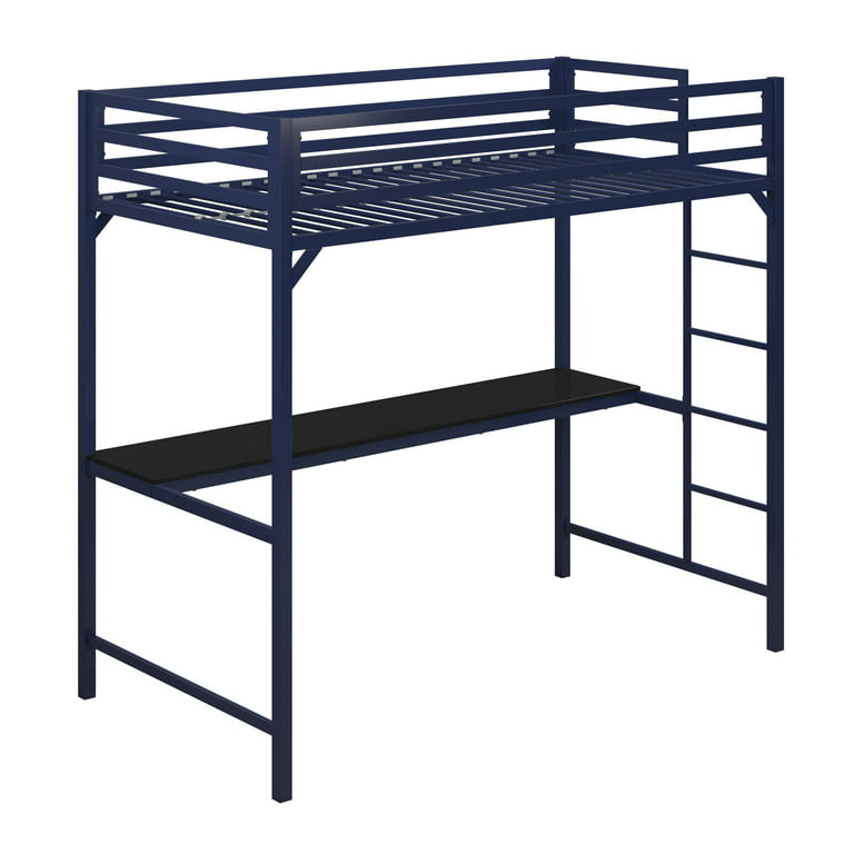 Elm Oak Miles Metal Twin Loft Bed, Loft Bed With Dresser Ikea