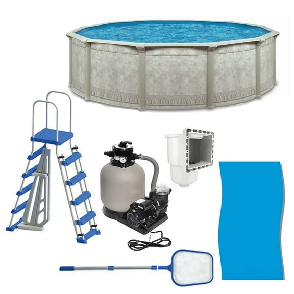 Aquarian Venetian 21' x 52" Above Ground Swimming Pool Kit with Accessories