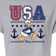thumbnail image 3 of Disney - Americana - USA Donald  - Juniors Cropped Cotton Blend T-Shirt, 3 of 5