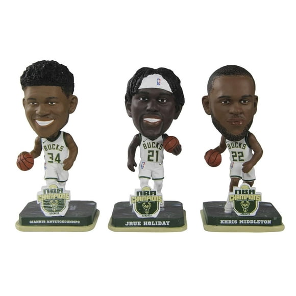 Milwaukee Bucks Bucks NBA Championship Mini Bobble 3 Pack