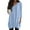 Light Blue, variant on Womens Tops with 3/4 Sleeve, Solid Color V-Neck Tunic with Pockets, Mid-Length Top for Minimalist and Everyday Outfits,Army Green L