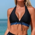 thumbnail image 5 of Women's Three Piece Bikini Set Sexy Multi Color Printed Mesh Cover Up Swimsuit for Beach Party,Sky Blue,L, 5 of 8