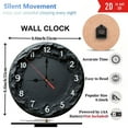 thumbnail image 3 of Stone Texture Wall Clock Modern Home Decor 10-Inch Silent Wooden Wall Clock, Battery Operated (AA Batteries Not Included), Artistic Home Decor, 3 of 7