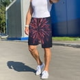 thumbnail image 6 of Logiee Fireworks3 Print Men's Pajama Shorts with Drawstring & Pockets,Sleep Shorts for Men,Sleepwear Bottoms,Elastic Waistband Loungewear-Small, 6 of 6