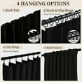 thumbnail image 3 of 100% Blackout Curtains 2 Panels Set, 52" Back Tab/Rod Pocket with Machine Washable Linen Textured Blackout Drape for Bedroom, Curtains,Black, 3 of 6
