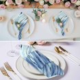 thumbnail image 2 of Cloth Napkins Set of 8 - 20x20 Inches, Navy Blue Vintage Washable Reusable Table Napkins, Stripes Painting Retro Abstract Art Soft & Absortbent Dining Napkin for Party Wedding Hotel Restaurant, 2 of 8