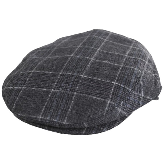 Aldwych Wool Glenplaid Ivy Cap - S - Charcoal