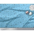 thumbnail image 2 of Soimoi Blue Velvet Fabric Web & Spider Insect Print Fabric by the Yard 58 Inch Wide, 2 of 3