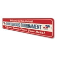 thumbnail image 4 of Shuffleboard Tournament Novelty Decor, Metal Wall Sign - 4x18 Inches, 4 of 4