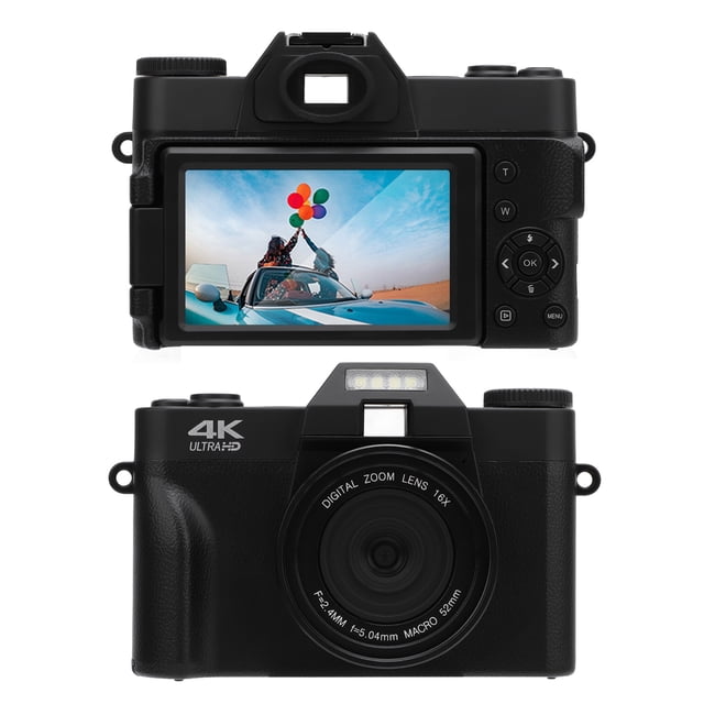 Cámarae Digital 4K, Sensor CMOS 3 Pulgadas IPS Touchsidpreen 16x Zoom zoom Videocámar de Videas PC para viajar para viajar