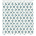thumbnail image 3 of Ambesonne Tattoo Shower Curtain, Aquarelle Compass Travel, 69"Wx70"L, Blue Black Yellow, 3 of 3