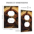 thumbnail image 3 of Western Texas Star Rustic Vintage Duplex Wall Plate 1 Gang Decorative Electrical Outlet Light Switch Cover Switchplate, 3 of 5