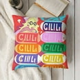 thumbnail image 3 of Chill Pill Varied Pop Style Blocked Pattern Design by Daphne Polselli Throw Pillow, Multi-Color, 3 of 5