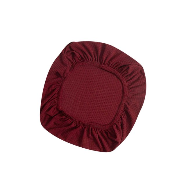 Housses de Siège de Chaise de Bureau Élastiques Housse Extensible Rouge Vin