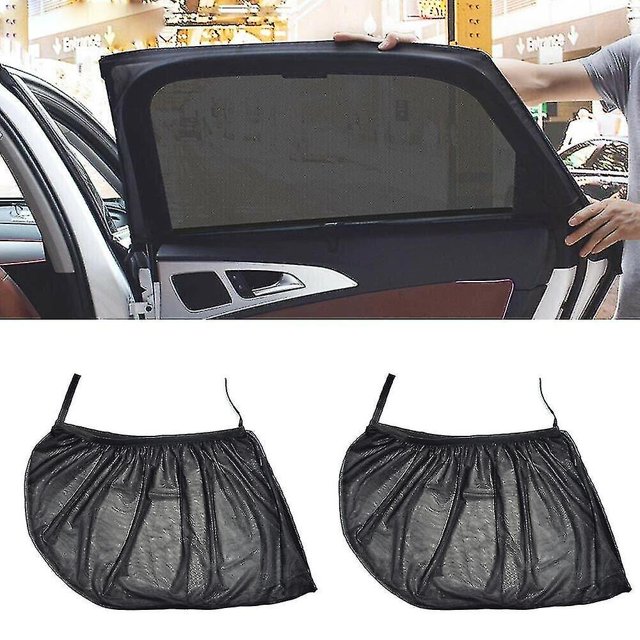 1 par de parasoles universales para automóvil, malla antimosquitos, protector de rayos ultravioleta para ventana trasera