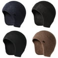 thumbnail image 6 of GRNSHTS Men Women Knit Hat Winter Warm Stretch Beanie Ear Flaps Cap Outdoor Work Ski (Charcoal Gray), 6 of 6