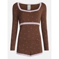 thumbnail image 5 of No Boundaries Sleep Lace Top with Long Sleeves, Women’s XXS-3X, 5 of 5
