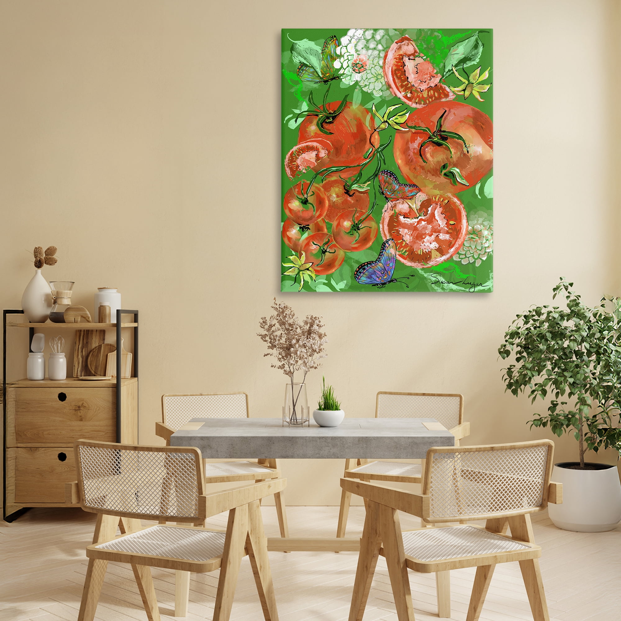 Stupell Industries Tomatoes Swirl Collage Canvas Wall Art, design by Susan Lugar