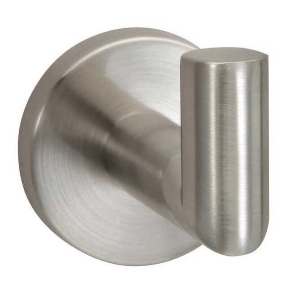 Taymor Bathroom Hook,Zinc,Satin,2 in W 04-SN2801