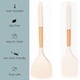 thumbnail image 3 of Juego de Herramientas de Cocina Ergonómicas Antiarañazos con Mango de Madera Natural de 2 Piezas para Utensilios de Cocina Antiadherentes Crema, 3 of 5