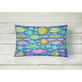thumbnail image 2 of Carolines Treasures VHA3034PW1216 Little Colorful Fishes Canvas Fabric Decorative Pillow, 2 of 3