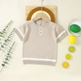 thumbnail image 4 of ZRBYWB Toddler Girl Clothes Baby Girls Short Sleeve Pullover Sweater Cotton Knit Button Closure Tops Shirt Fashion Top, 4 of 7