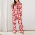 thumbnail image 2 of Daiia Plus Cross for Women's Long-Sleeved Pajama Set – Soft & Comfortable Sleepwear Button-Up Pajamas Cozy Lounge Wear-Medium, 2 of 7