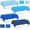 Gradient Blue, variant on 6Pcs Plastic Table Cloth Disposable, Assorted Color Rainbow Tablecloth Colorful Neon Rectangle Bulk Solid Table Cover for Birthday Wedding Graduation Picnic Home Party Decorations(54x72 Inch)