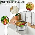 thumbnail image 6 of Stainless Steel Rice Washing Colander Bowl with Silicone Base and Handle Versatile Side Drainers Sturdy Robust for Cleaning Rinsing Fruits Vegetables and Beans, 6 of 11