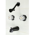 thumbnail image 2 of Kingston Brass KB141MB Americana Two-Handle Tub and Shower Faucet, Matte Black, 2 of 3