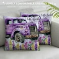 thumbnail image 3 of RUIYC Spring Truck Throw Pillow Covers Lavender Striped Rose French Romantic cottagecore Vintage Purple Decor Bedroom Sofa Patio Living Room Cushion Pillowcases, 3 of 5