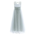 thumbnail image 2 of iiniim Girl's Sleeveless Mesh Long Gowns Pageant Party Prom Wedding Junior Bridesmaid Dress, 2 of 7
