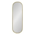 thumbnail image 2 of Kate and Laurel Caskill Mid-Century Oval Mirror, 16" x 48", Gold, Capsule-Shaped Accent Mirror for Entryway, Living Room, or Bathroom, 2 of 7