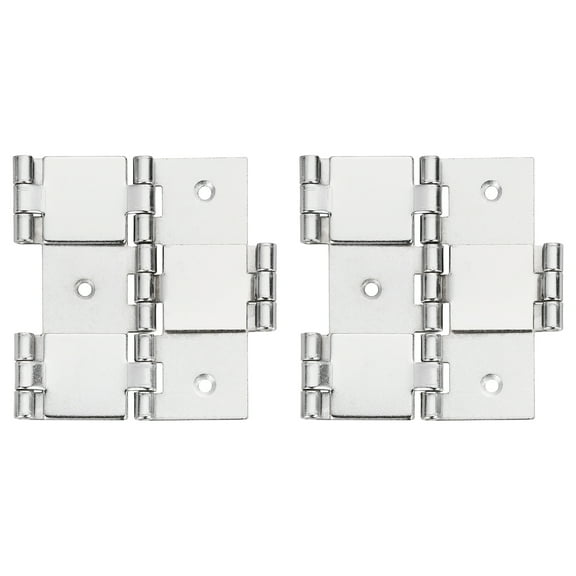 Double Acting Hinge Folding Screen 2 Pcs 2.99" Length Double Swing Hinge Pure White