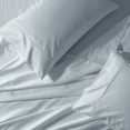 thumbnail image 1 of Abripedic Solid 300-Thread-Count, 100-Percent Cotton Percale, Breathable Crispy Split-King Sheets Set for Adjustable Beds, Sea, 1 of 4