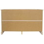 Sunnydaze 52 Solid Pine Sideboard Cabinet with 3 Doors 3 Drawers and Adjustable Shelf, White