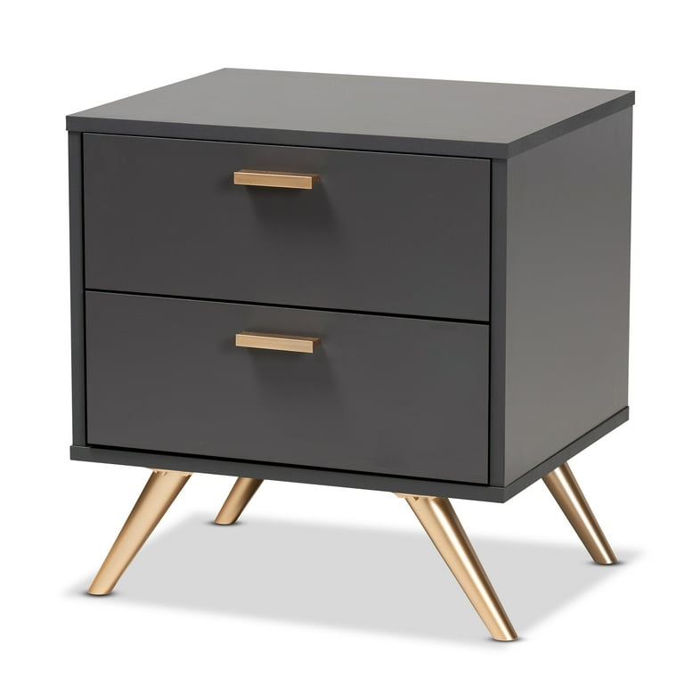 Baxton Studio Kelson Modern and Contemporary Dark Grey and