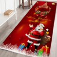 thumbnail image 1 of Alfombra con estampado navideño antideslizante en 3D para sala de estar, cocina, baño, 1 of 4