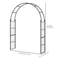 thumbnail image 3 of Outsunny 7FT Garden Arch Trellis, Outdoor Wedding Arbor for Roses, Vines, 3 of 10